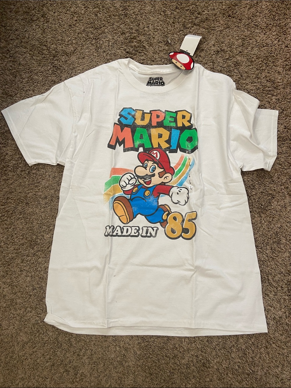 ☀️ ✏️ Super Mario White Short Sleeve Graphic Tee - Made in '85